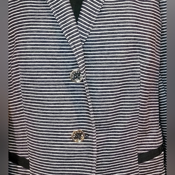 TOMMY HILFIGER Blazer, Navy Blue and White Stripes, Size Small - Picture 5 of 13